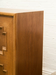 Brutalist Oak 1970’s Cosmic Revival Cabinet