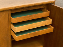Load image into Gallery viewer, Brutalist Oak 1970’s Cosmic Revival Cabinet
