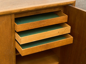 Brutalist Oak 1970’s Cosmic Revival Cabinet