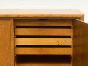 Brutalist Oak 1970’s Cosmic Revival Cabinet