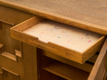 Load image into Gallery viewer, Brutalist Oak 1970’s Cosmic Revival Cabinet
