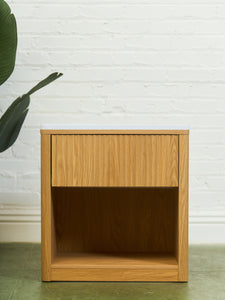 White Top Blonde Nightstands