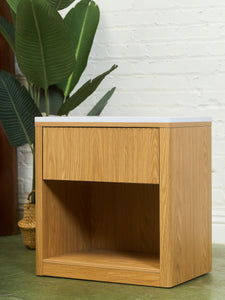 White Top Blonde Nightstands