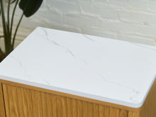 Load image into Gallery viewer, White Top Blonde Nightstands
