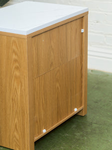 White Top Blonde Nightstands