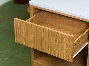 White Top Blonde Nightstands