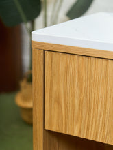 Load image into Gallery viewer, White Top Blonde Nightstands
