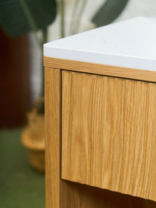 White Top Blonde Nightstands