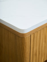 Load image into Gallery viewer, White Top Blonde Nightstands
