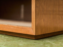 Load image into Gallery viewer, Blonde Small 1950’s Display Cabinet Book Shelf Behind Glass
