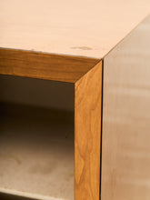 Load image into Gallery viewer, Blonde Small 1950’s Display Cabinet Book Shelf Behind Glass
