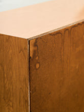 Load image into Gallery viewer, Blonde Small 1950’s Display Cabinet Book Shelf Behind Glass
