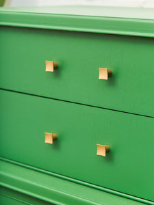 Kelly Green Vintage Highboy Gold Hardware