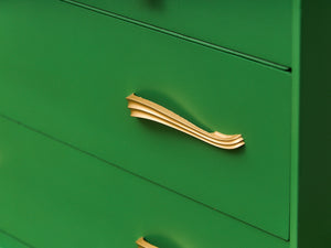 Kelly Green Vintage Highboy Gold Hardware