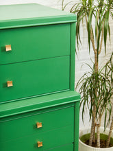 Load image into Gallery viewer, Kelly Green Vintage Highboy Gold Hardware
