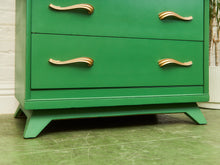 Load image into Gallery viewer, Kelly Green Vintage Highboy Gold Hardware
