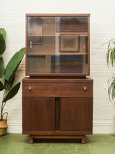 Load image into Gallery viewer, Mid-Century Modern Hutch Cabinet in Walnut
