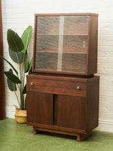 Load image into Gallery viewer, Mid-Century Modern Hutch Cabinet in Walnut
