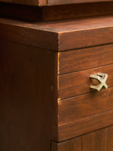 Load image into Gallery viewer, Mid-Century Modern Hutch Cabinet in Walnut
