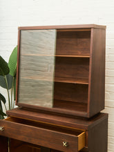 Load image into Gallery viewer, Mid-Century Modern Hutch Cabinet in Walnut
