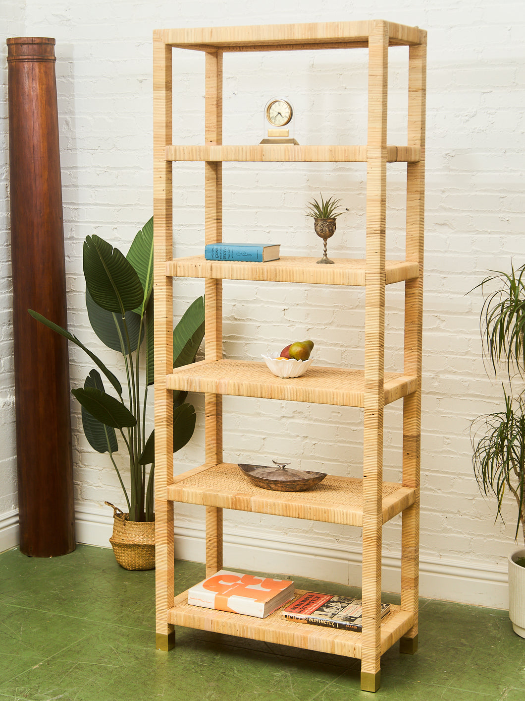 Serena and Lily Balboa Rattan Bookshelf