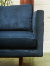 Load image into Gallery viewer, Navy Blue Sofa with Sculpted Legs
