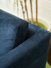 Load image into Gallery viewer, Navy Blue Sofa with Sculpted Legs
