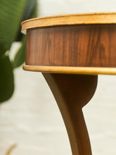 Load image into Gallery viewer, Neoclassical Antique Round Table with Brass Trim

