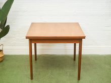 Load image into Gallery viewer, Danish Modern Teak Vintage Dining Table with Draw Leaves
