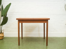 Load image into Gallery viewer, Danish Modern Teak Vintage Dining Table with Draw Leaves
