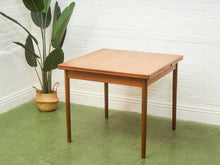 Load image into Gallery viewer, Danish Modern Teak Vintage Dining Table with Draw Leaves
