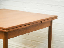 Load image into Gallery viewer, Danish Modern Teak Vintage Dining Table with Draw Leaves
