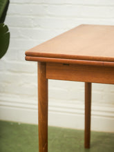 Load image into Gallery viewer, Danish Modern Teak Vintage Dining Table with Draw Leaves
