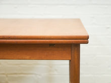 Load image into Gallery viewer, Danish Modern Teak Vintage Dining Table with Draw Leaves
