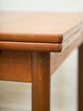 Load image into Gallery viewer, Danish Modern Teak Vintage Dining Table with Draw Leaves
