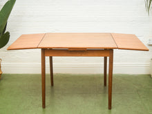 Load image into Gallery viewer, Danish Modern Teak Vintage Dining Table with Draw Leaves
