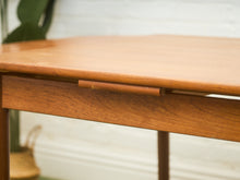 Load image into Gallery viewer, Danish Modern Teak Vintage Dining Table with Draw Leaves
