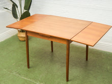 Load image into Gallery viewer, Danish Modern Teak Vintage Dining Table with Draw Leaves
