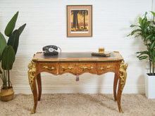 Load image into Gallery viewer, 19th Century Antique Louis XV Style Bureau Plat Writing Table Bronze
