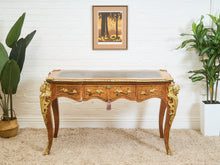 Load image into Gallery viewer, 19th Century Antique Louis XV Style Bureau Plat Writing Table Bronze
