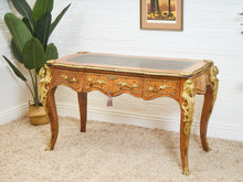 Load image into Gallery viewer, 19th Century Antique Louis XV Style Bureau Plat Writing Table Bronze
