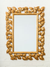 Load image into Gallery viewer, Gilded Leaf Resin Frame Mirror with Classical Flourish
