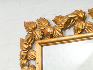 Gilded Leaf Resin Frame Mirror with Classical Flourish
