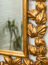 Load image into Gallery viewer, Gilded Leaf Resin Frame Mirror with Classical Flourish
