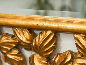 Gilded Leaf Resin Frame Mirror with Classical Flourish
