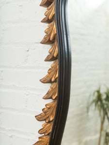 Flame Carved Mirror with Sculptural Frame