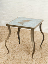 Load image into Gallery viewer, Brutalist Cement and Steel Inlaid End Table
