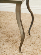 Load image into Gallery viewer, Brutalist Cement and Steel Inlaid End Table
