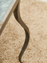 Load image into Gallery viewer, Brutalist Cement and Steel Inlaid End Table

