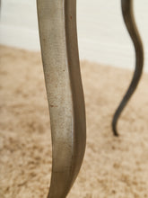 Load image into Gallery viewer, Brutalist Cement and Steel Inlaid End Table
